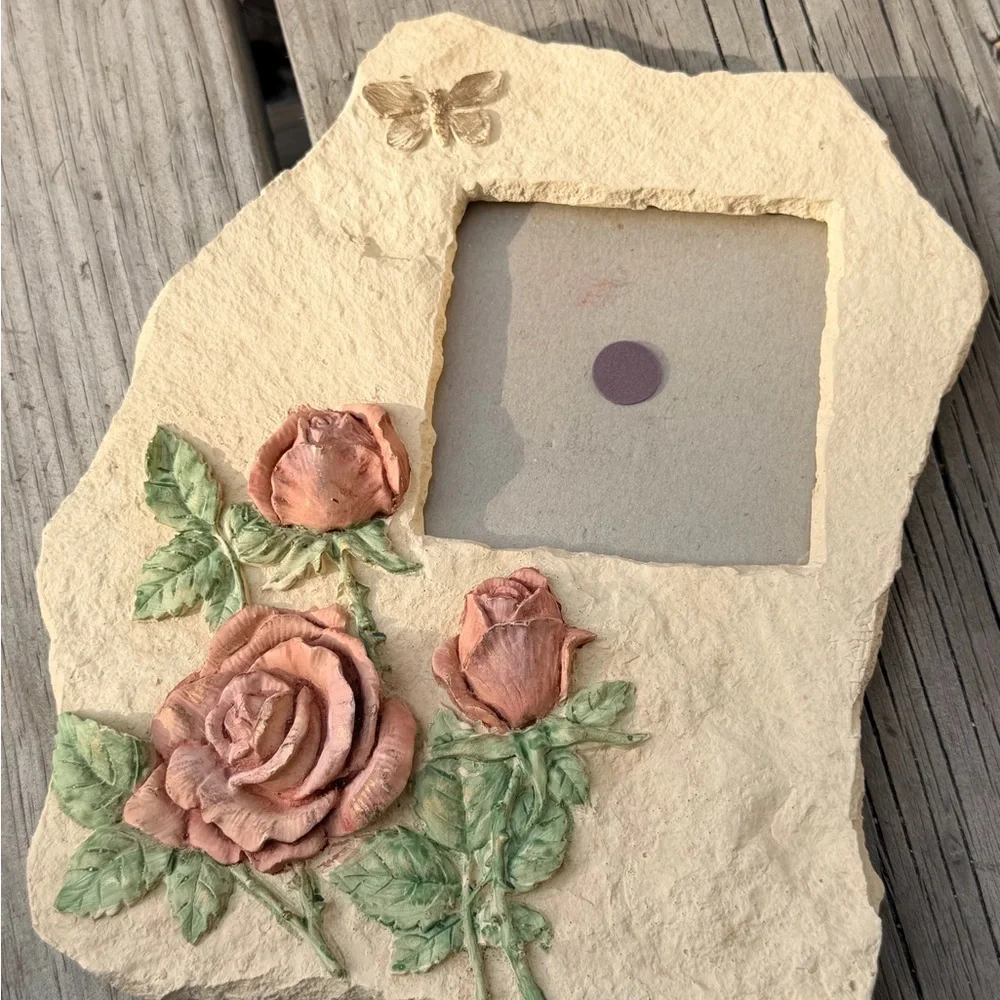 Vintage Rose‎ Cottagecore Picture Frame • Romantic Floral Photo Frame • Shabby